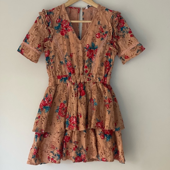 Walter Baker Pink Ivette Floral-print Broderie Anglaise Cotton Mini Dress - Picture 4 of 14